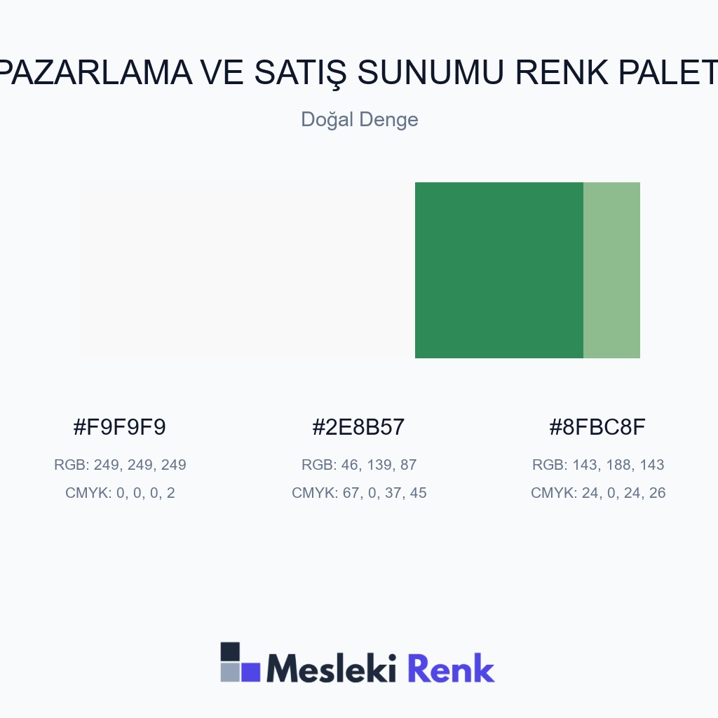 Pazarlama ve Satış Sunumu Doğal Denge Renk Paleti