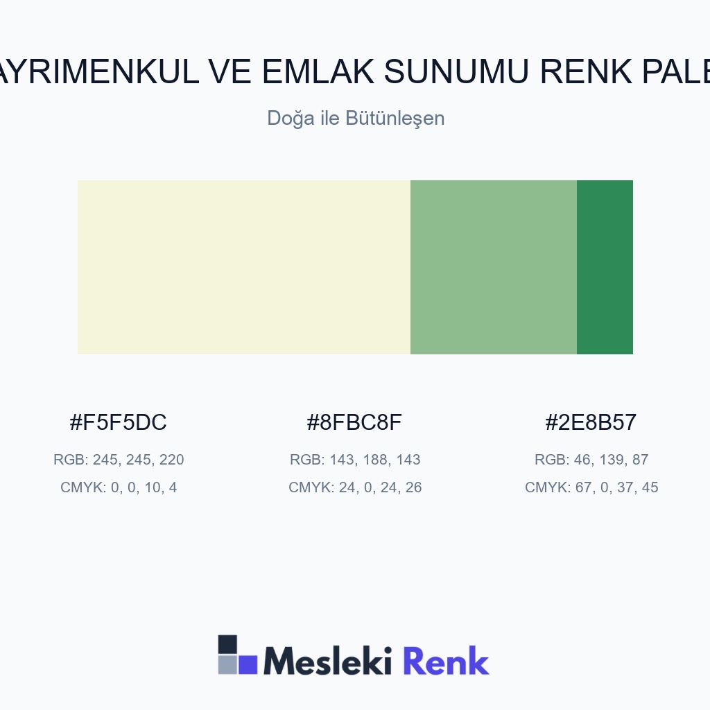 Gayrimenkul ve Emlak Sunumu Doğa ile Bütünleşen Renk Paleti
