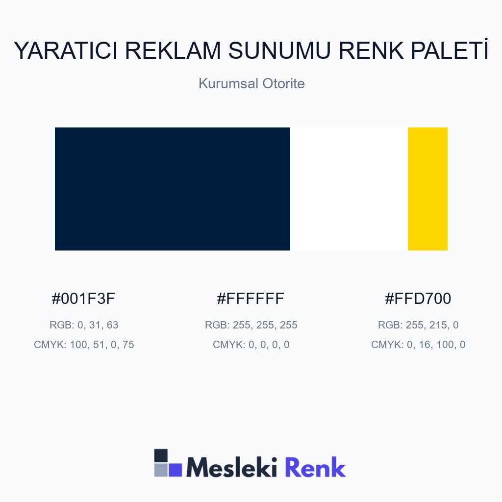 Yaratıcı Reklam Sunumu Kurumsal Otorite Renk Paleti