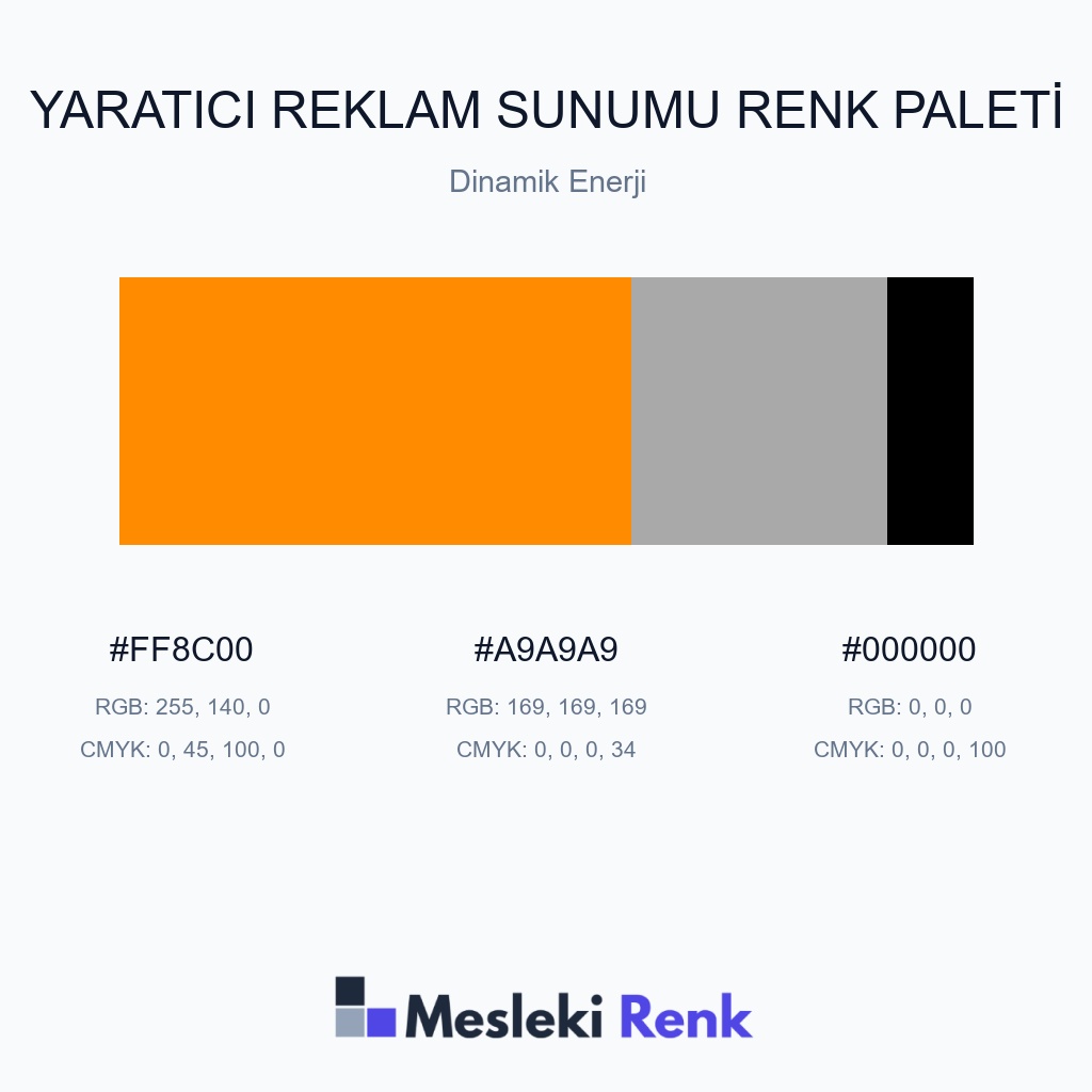 Yaratıcı Reklam Sunumu Dinamik Enerji Renk Paleti