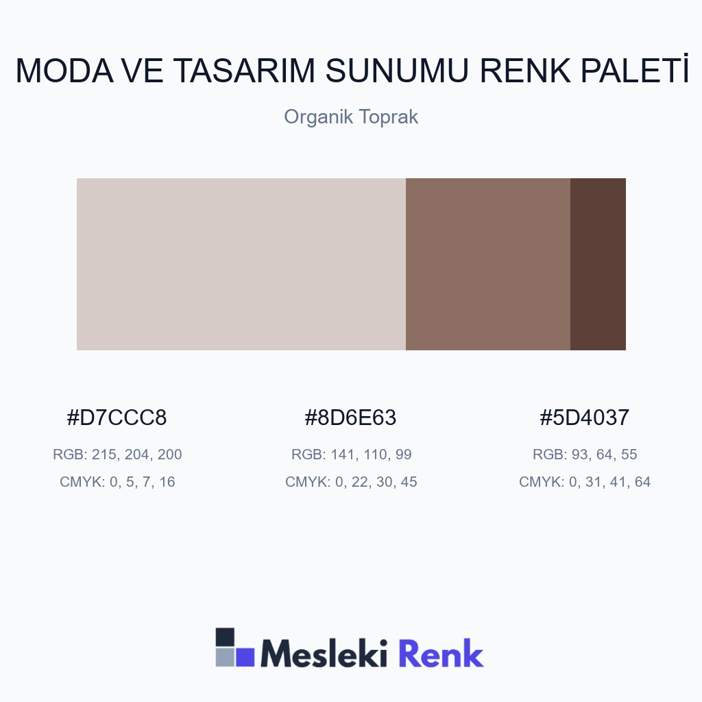 Moda ve Tasarım Sunumu Organik Toprak Renk Paleti