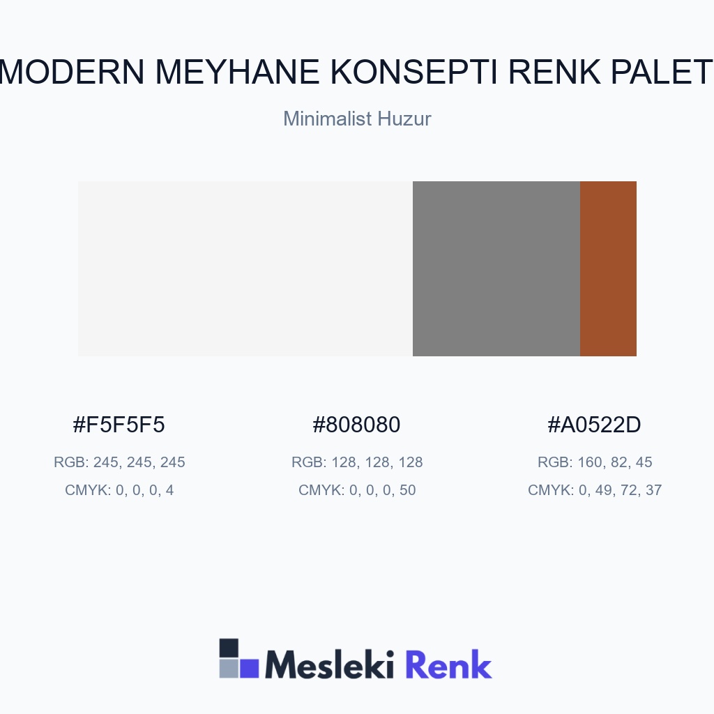 Modern Meyhane Konsepti Minimalist Huzur Renk Paleti