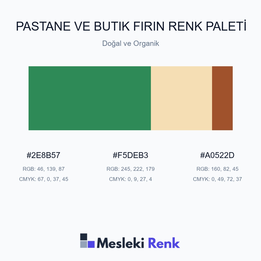 Pastane ve Butik Fırın Doğal ve Organik Renk Paleti