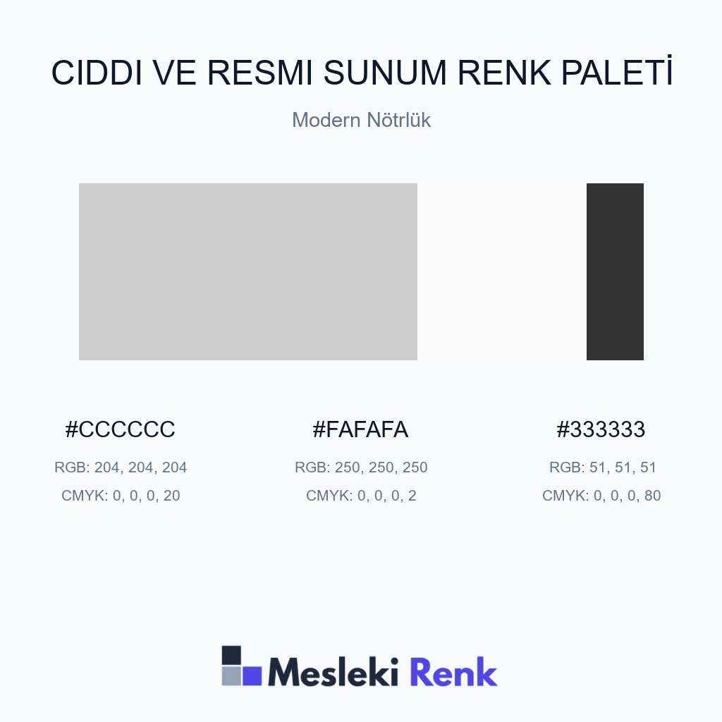 Ciddi ve Resmi Sunum Modern Nötrlük Renk Paleti