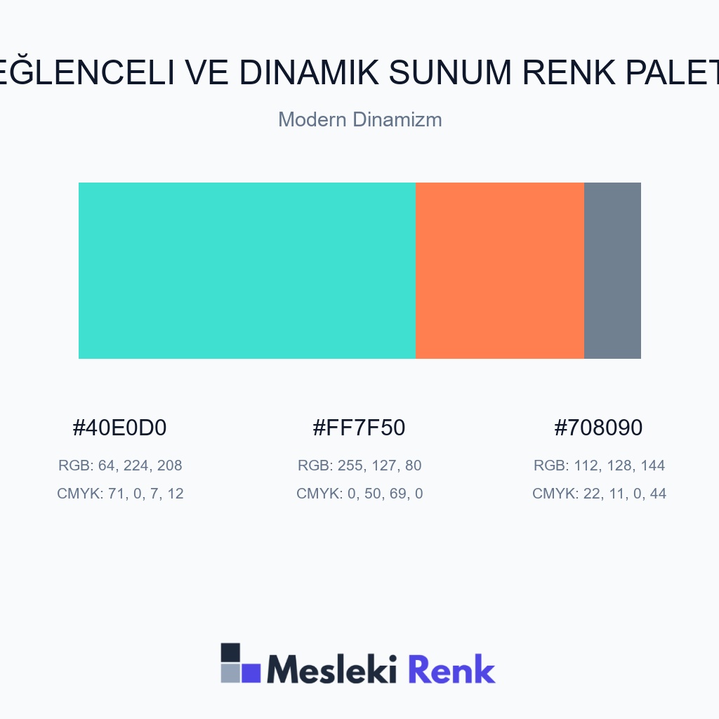 Eğlenceli ve Dinamik Sunum Modern Dinamizm Renk Paleti
