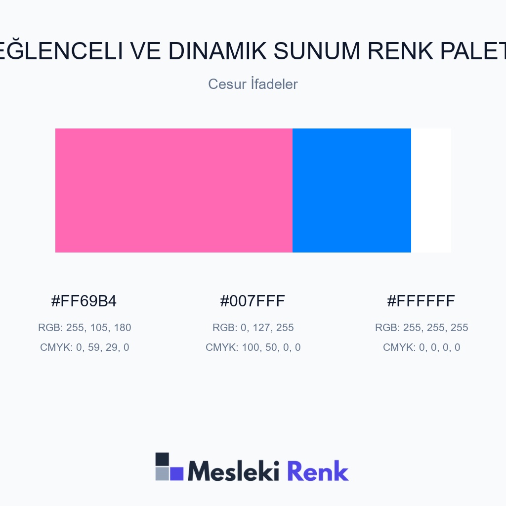 Eğlenceli ve Dinamik Sunum Cesur İfadeler Renk Paleti