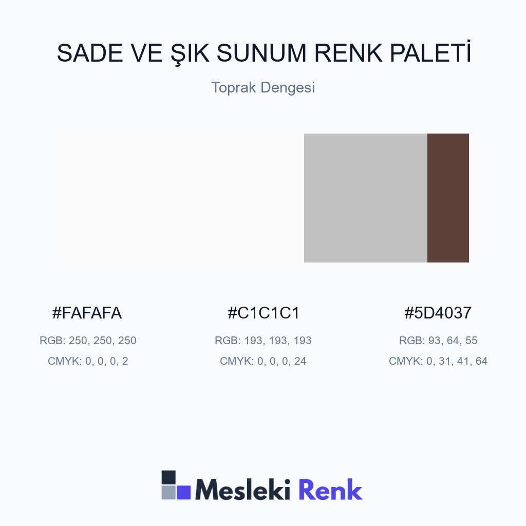 Sade ve Şık Sunum Toprak Dengesi Renk Paleti