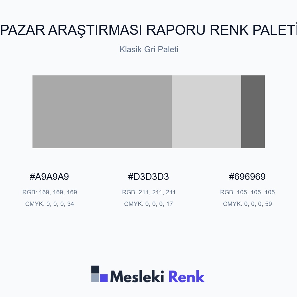 Pazar Araştırması Raporu Klasik Gri Paleti Renk Paleti