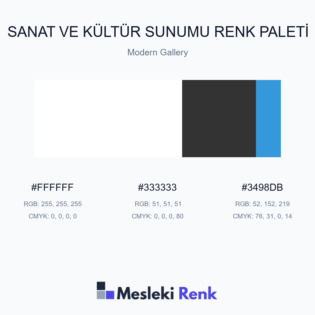 Sanat ve Kültür Sunumu Modern Gallery Renk Paleti
