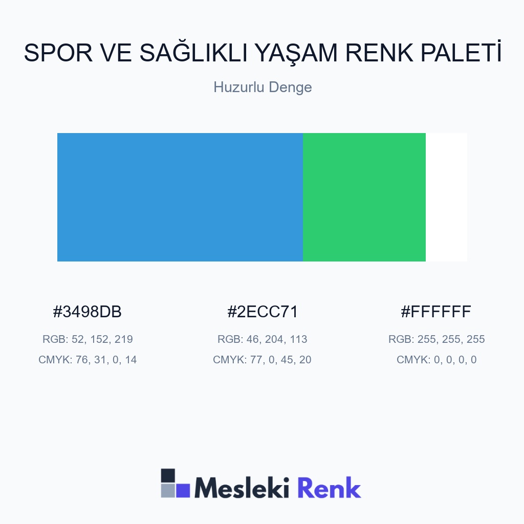 Spor ve Sağlıklı Yaşam Huzurlu Denge Renk Paleti