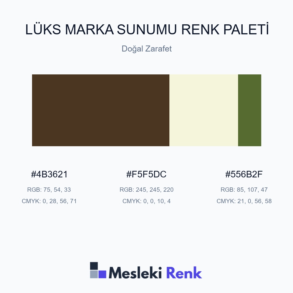 Lüks Marka Sunumu Doğal Zarafet Renk Paleti