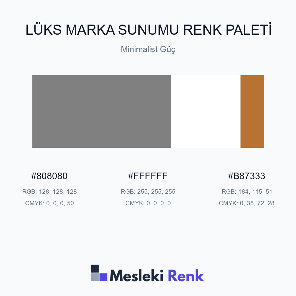Lüks Marka Sunumu Minimalist Güç Renk Paleti