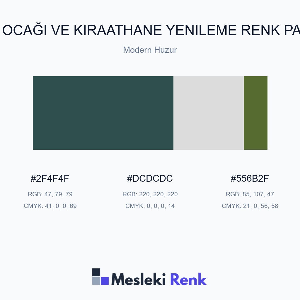 Çay Ocağı ve Kıraathane Yenileme Modern Huzur Renk Paleti