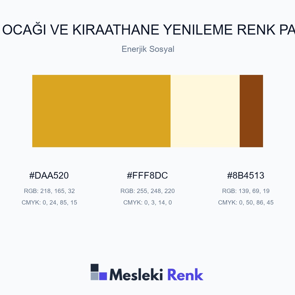 Çay Ocağı ve Kıraathane Yenileme Enerjik Sosyal Renk Paleti