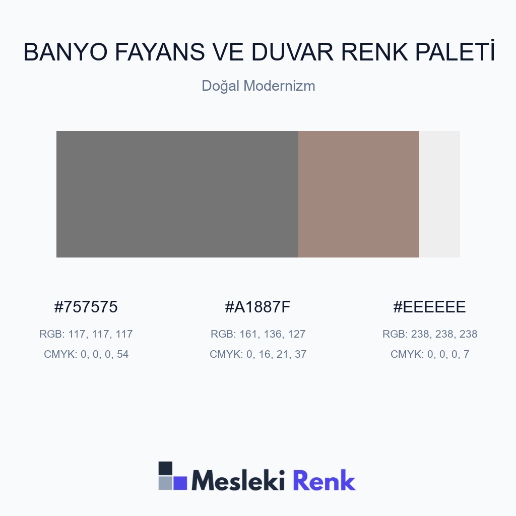Banyo Fayans ve Duvar Doğal Modernizm Renk Paleti