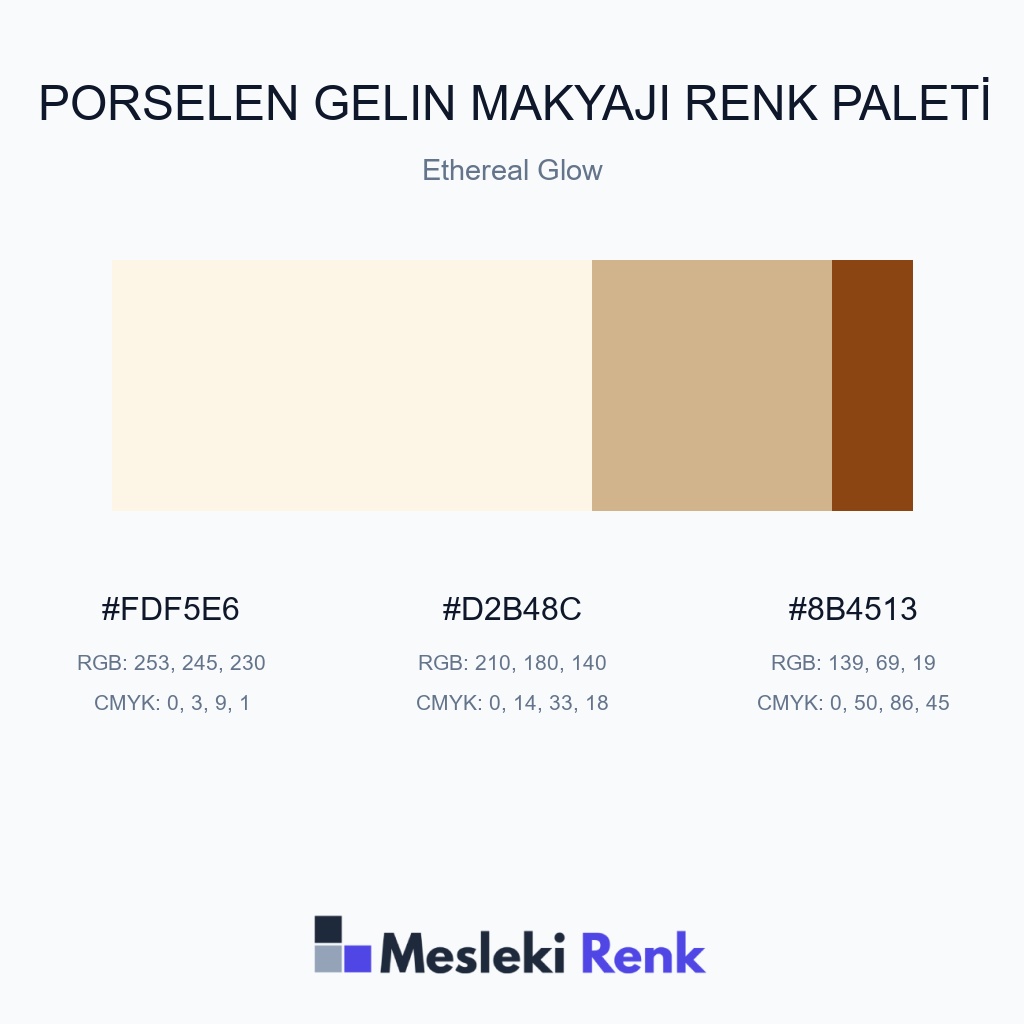 Porselen Gelin Makyajı Ethereal Glow Renk Paleti