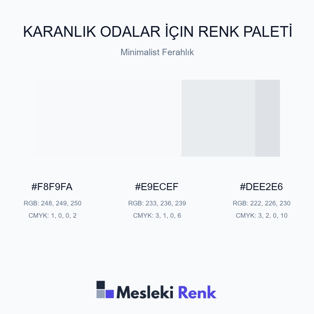 Karanlık Odalar İçin Minimalist Ferahlık Renk Paleti