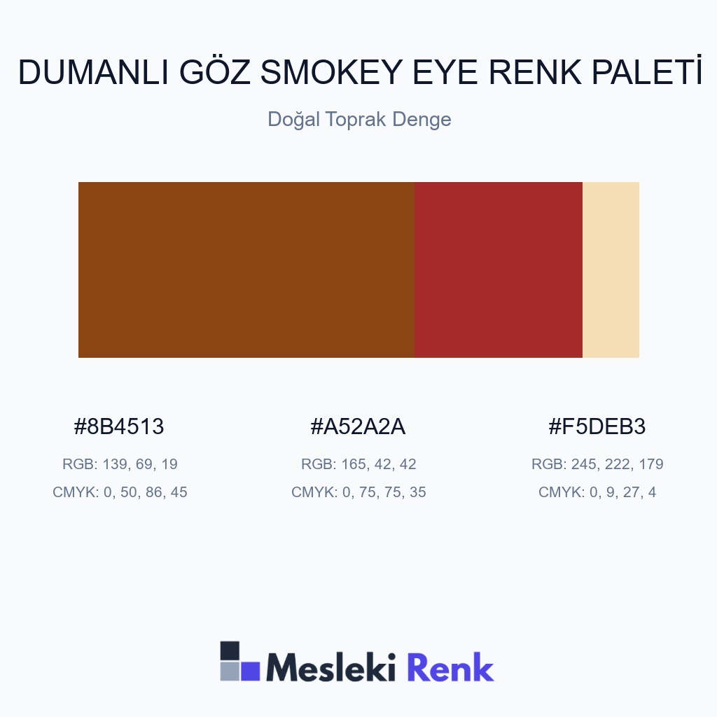 Dumanlı Göz Smokey Eye Doğal Toprak Denge Renk Paleti