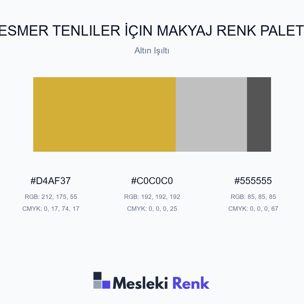 Esmer Tenliler İçin Makyaj Altın Işıltı Renk Paleti