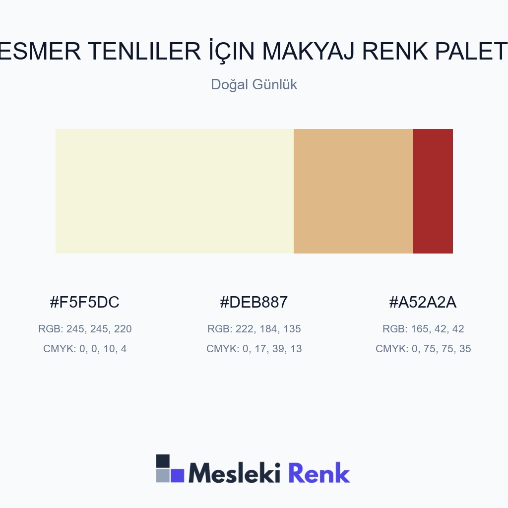 Esmer Tenliler İçin Makyaj Doğal Günlük Renk Paleti