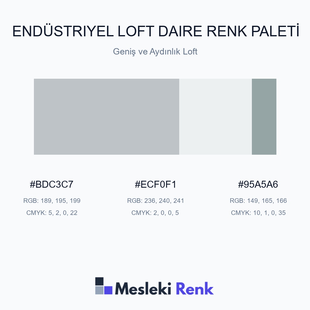 Endüstriyel Loft Daire Geniş ve Aydınlık Loft Renk Paleti