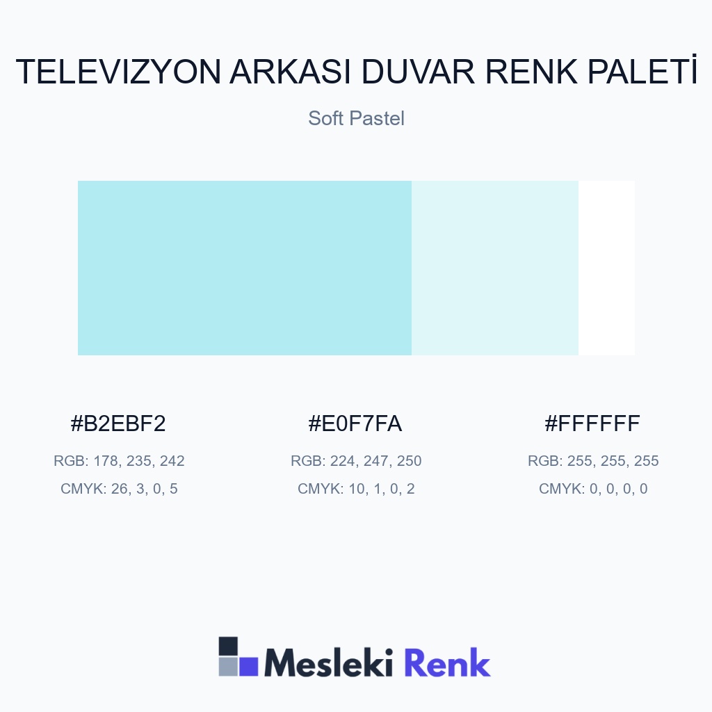 Televizyon Arkası Duvar Soft Pastel Renk Paleti