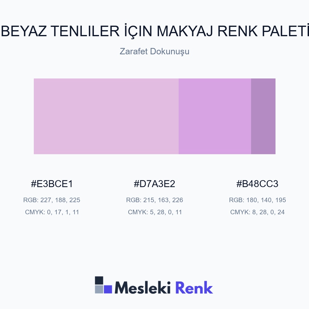 Beyaz Tenliler İçin Makyaj Zarafet Dokunuşu Renk Paleti