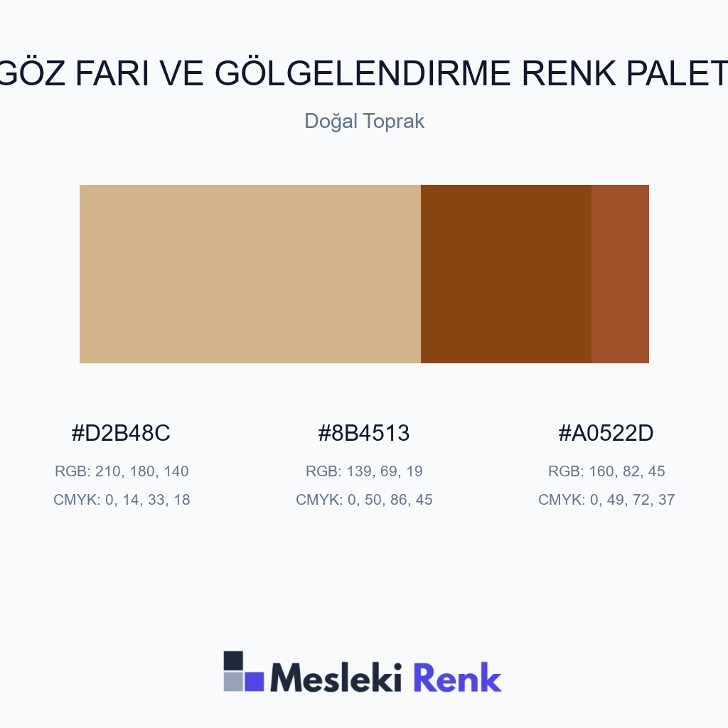 Göz Farı ve Gölgelendirme Doğal Toprak Renk Paleti