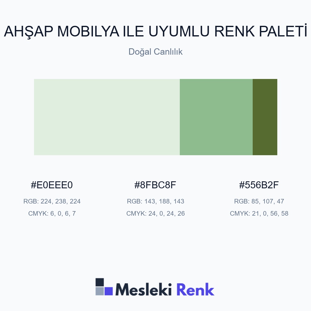 Ahşap Mobilya ile Uyumlu Doğal Canlılık Renk Paleti
