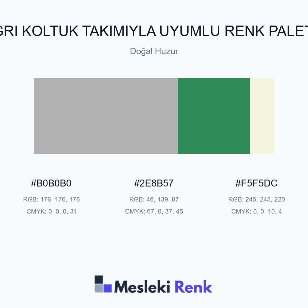 Gri Koltuk Takımıyla Uyumlu Doğal Huzur Renk Paleti
