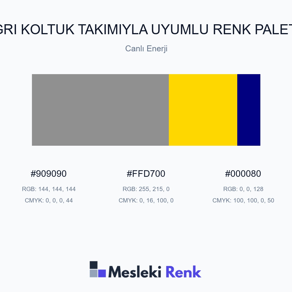 Gri Koltuk Takımıyla Uyumlu Canlı Enerji Renk Paleti