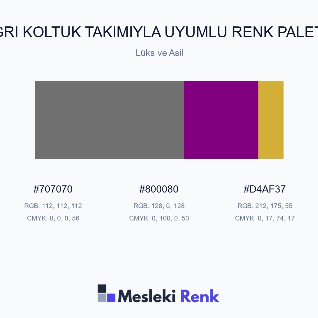Gri Koltuk Takımıyla Uyumlu Lüks ve Asil Renk Paleti