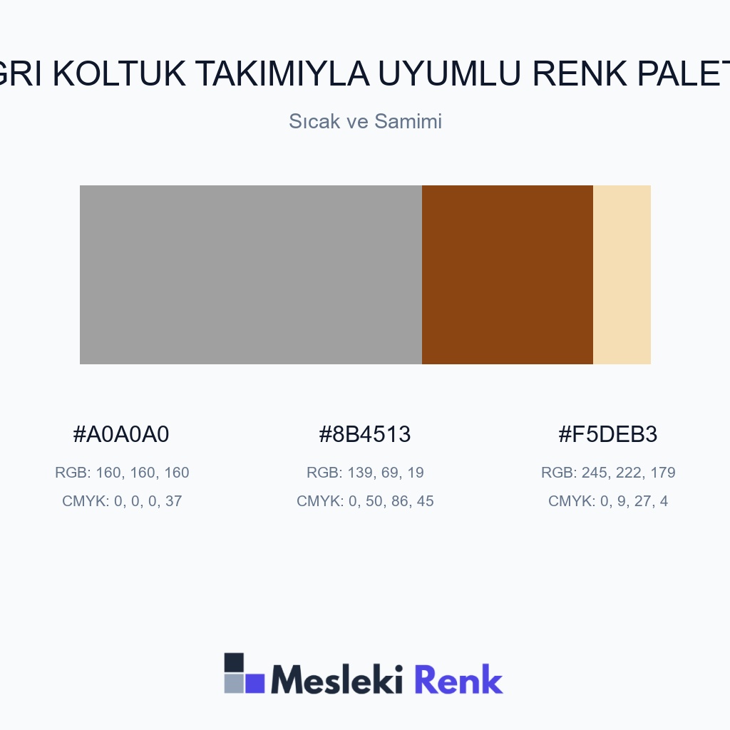 Gri Koltuk Takımıyla Uyumlu Sıcak ve Samimi Renk Paleti
