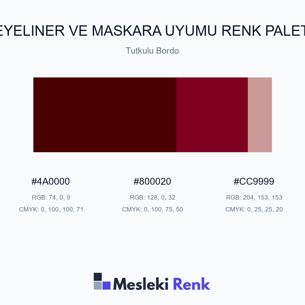 Eyeliner ve Maskara Uyumu Tutkulu Bordo Renk Paleti