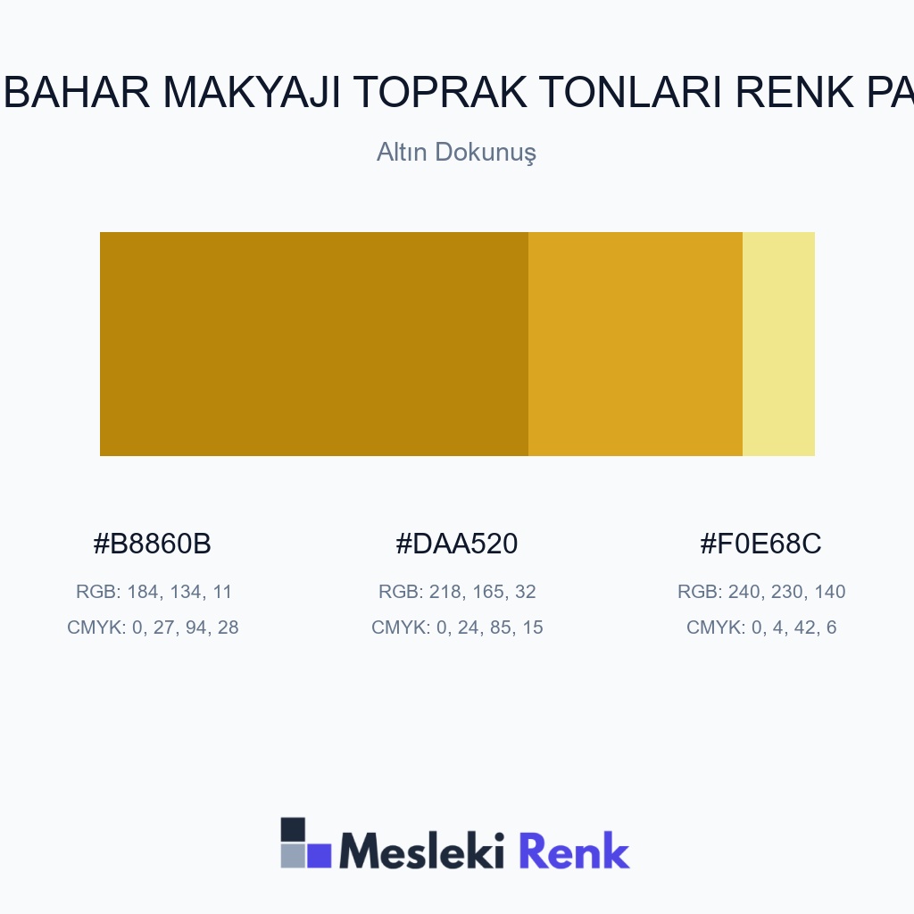 Sonbahar Makyajı Toprak Tonları Altın Dokunuş Renk Paleti