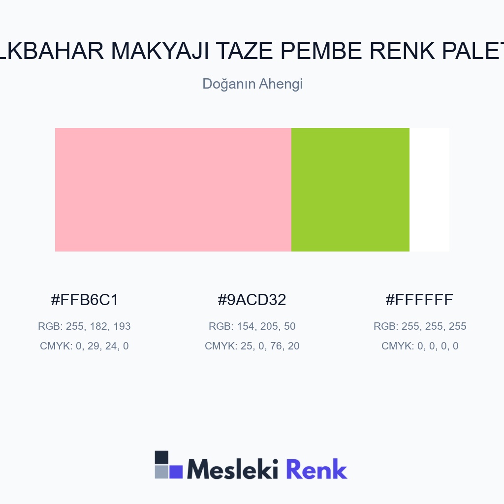 İlkbahar Makyajı Taze Pembe Doğanın Ahengi Renk Paleti