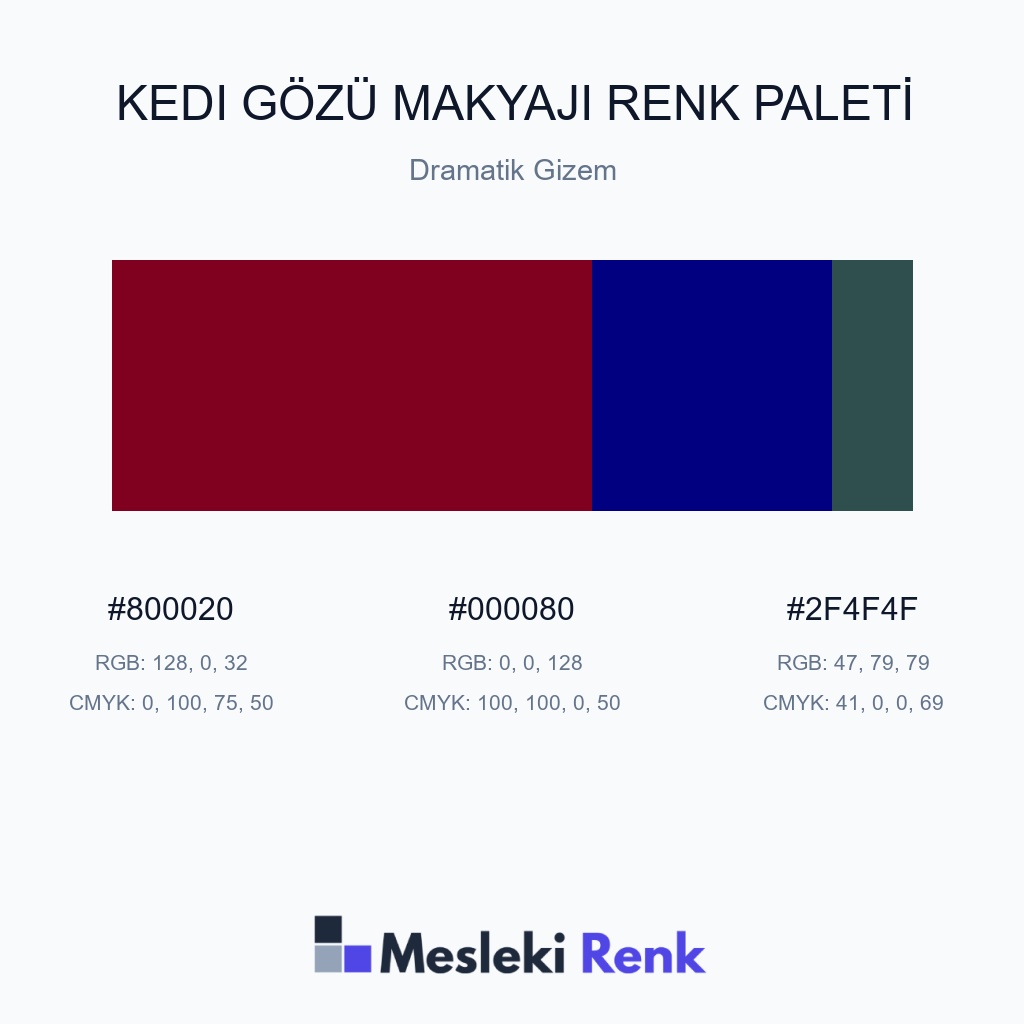 Kedi Gözü Makyajı Dramatik Gizem Renk Paleti