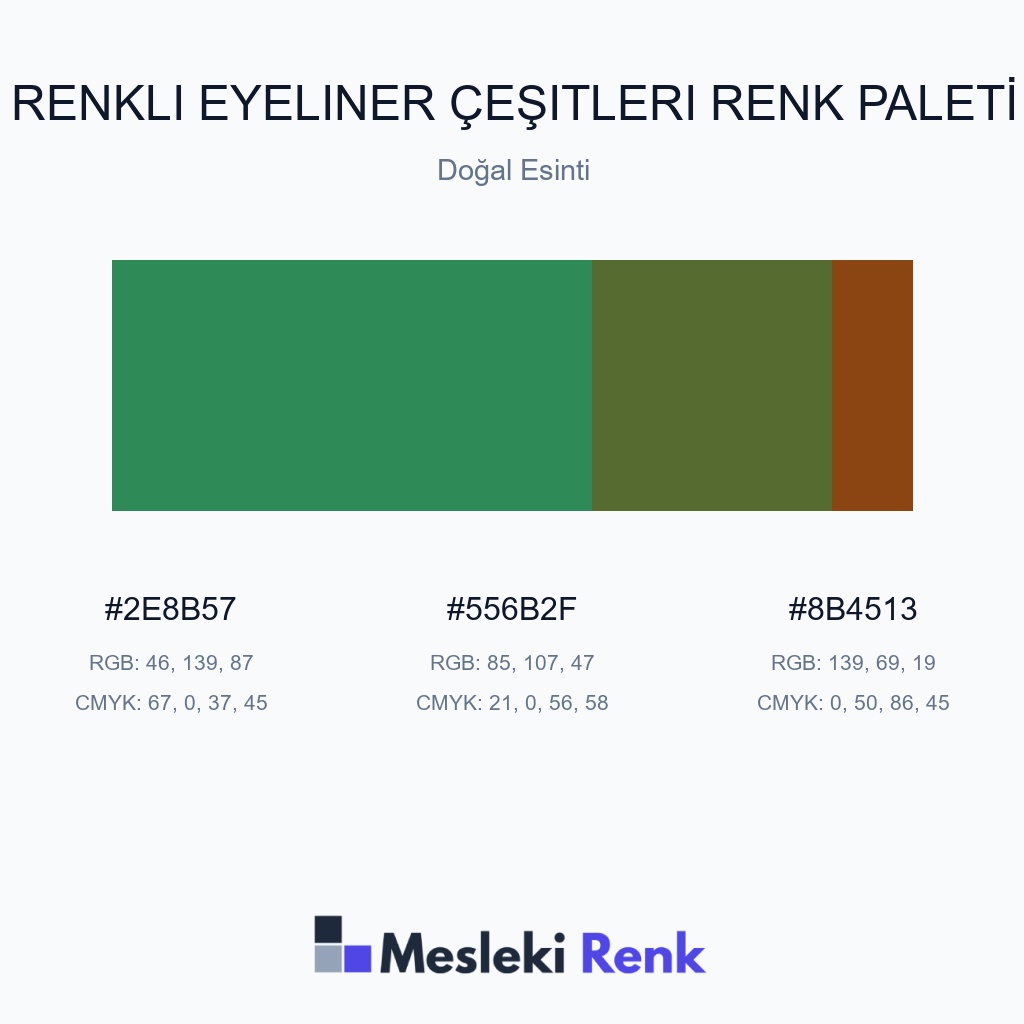 Renkli Eyeliner Çeşitleri Doğal Esinti Renk Paleti