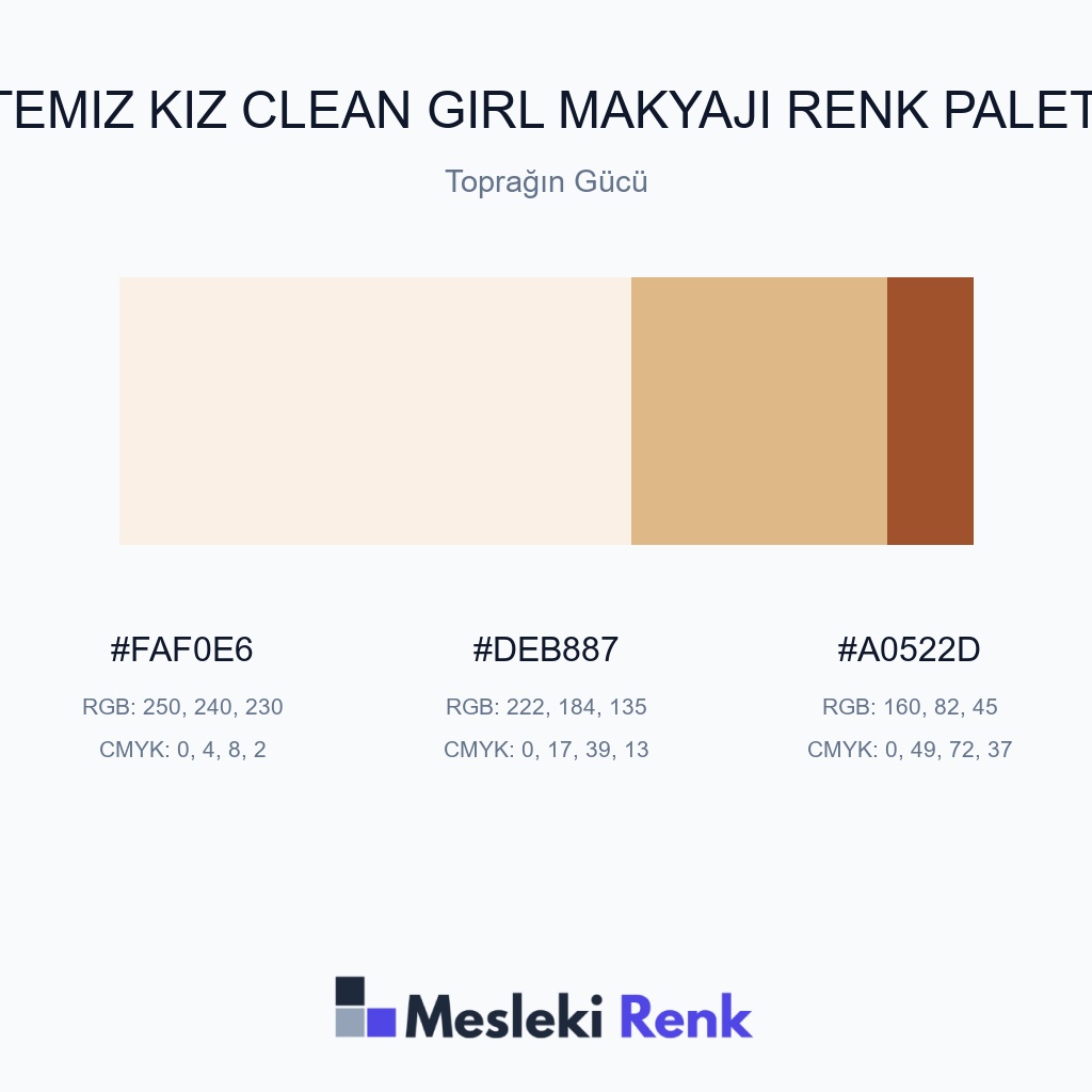 Temiz Kız Clean Girl Makyajı Toprağın Gücü Renk Paleti
