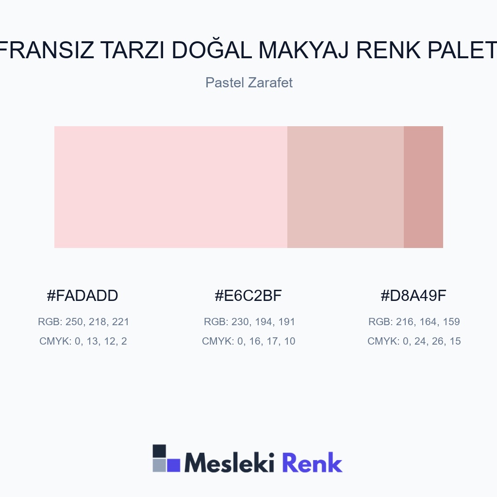 Fransız Tarzı Doğal Makyaj Pastel Zarafet Renk Paleti