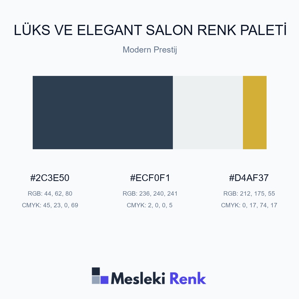 Lüks ve Elegant Salon Modern Prestij Renk Paleti