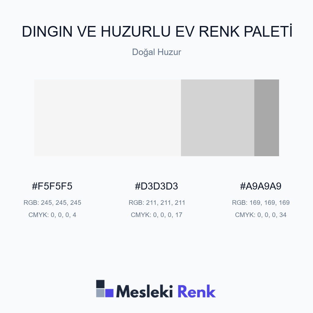 Dingin ve Huzurlu Ev Doğal Huzur Renk Paleti
