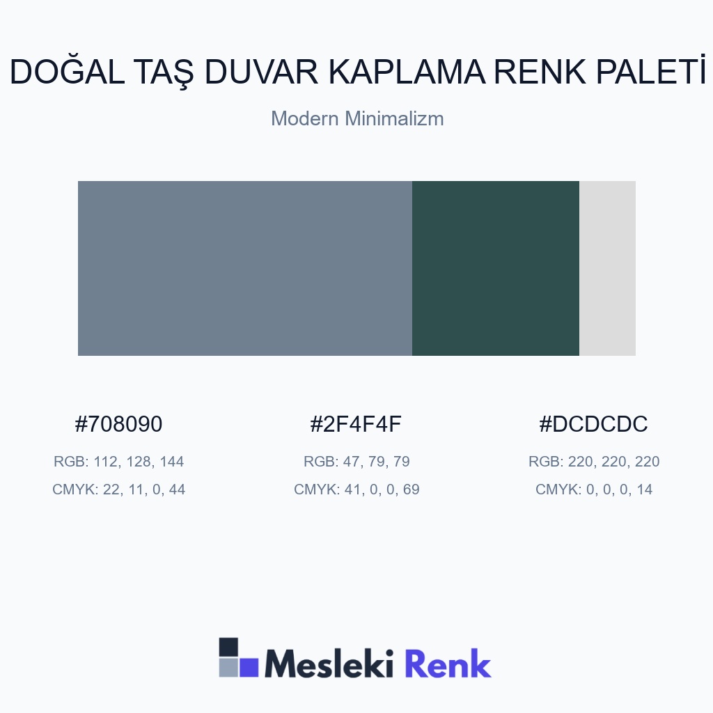 Doğal Taş Duvar Kaplama Modern Minimalizm Renk Paleti