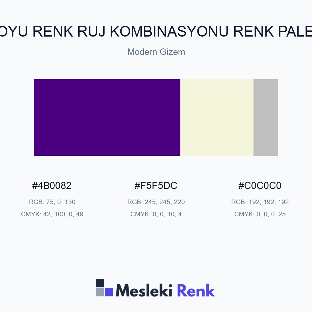 Koyu Renk Ruj Kombinasyonu Modern Gizem Renk Paleti
