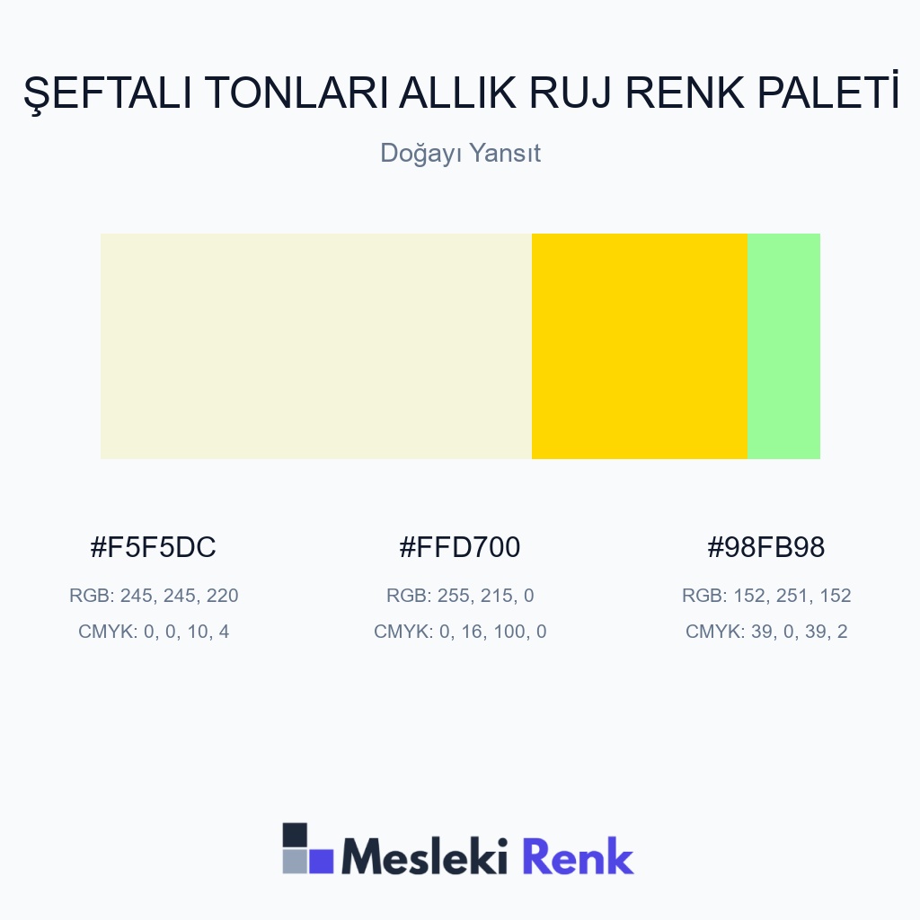 Şeftali Tonları Allık Ruj Doğayı Yansıt Renk Paleti