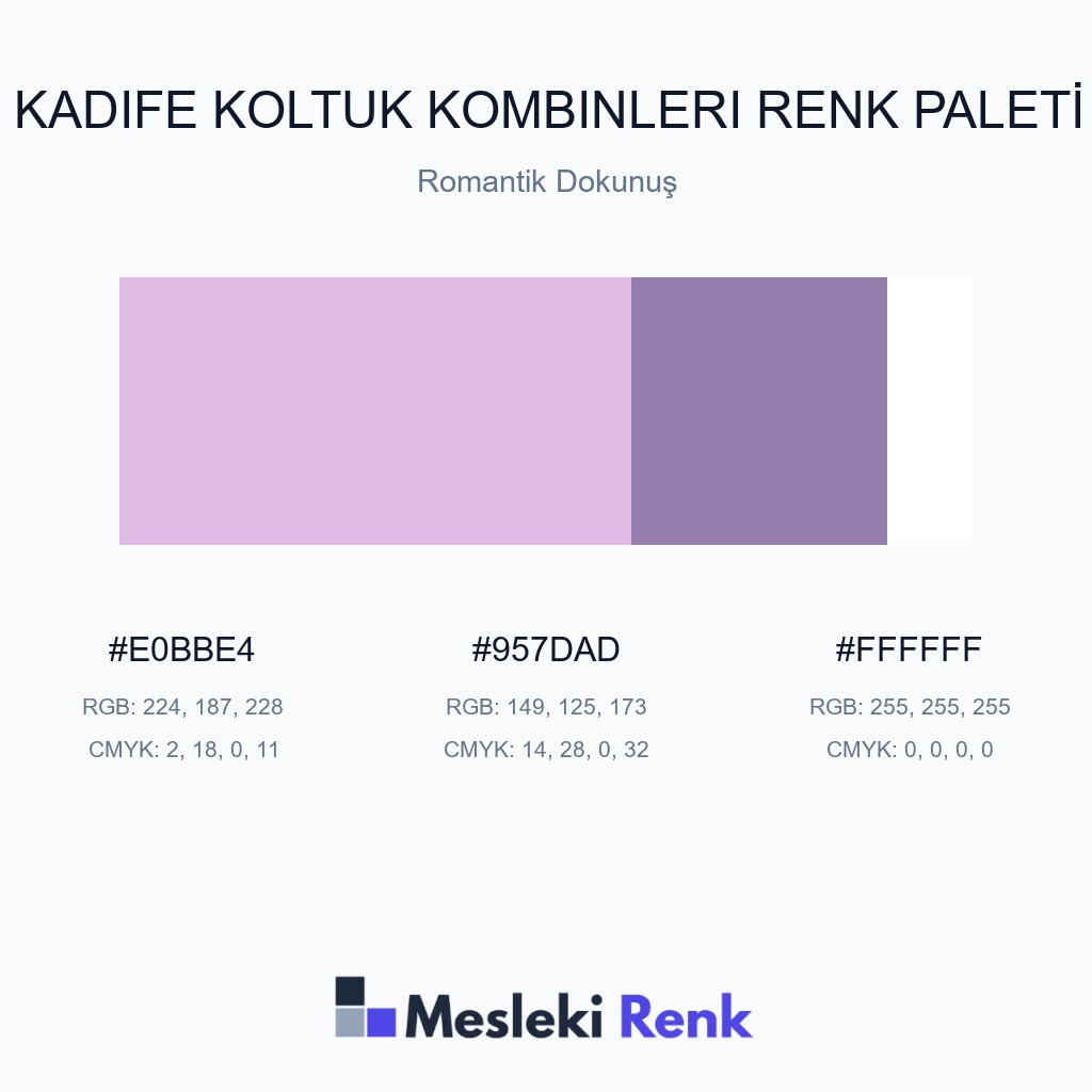 Kadife Koltuk Kombinleri Romantik Dokunuş Renk Paleti