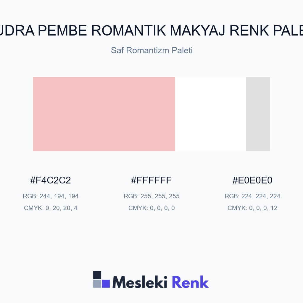 Pudra Pembe Romantik Makyaj Saf Romantizm Paleti Renk Paleti