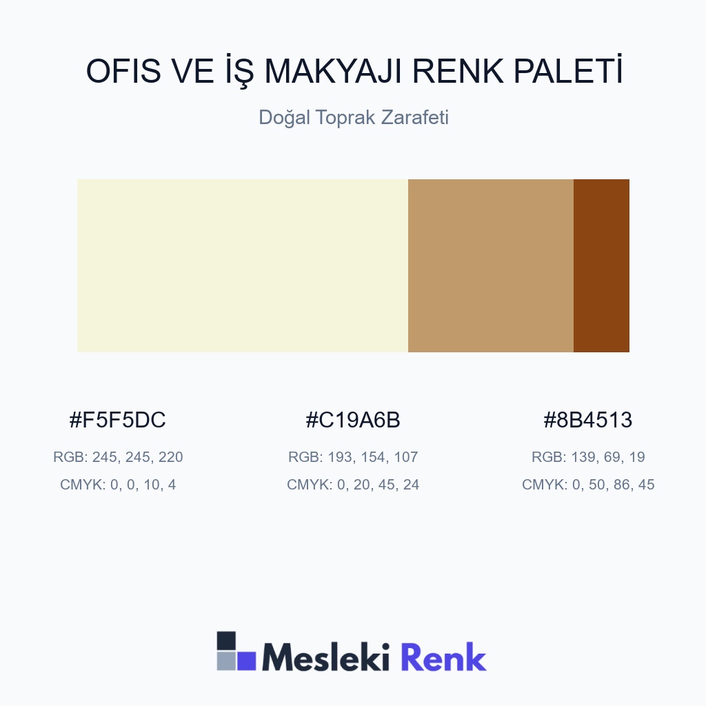 Ofis ve İş Makyajı Doğal Toprak Zarafeti Renk Paleti