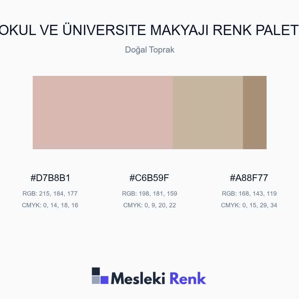 Okul ve Üniversite Makyajı Doğal Toprak Renk Paleti
