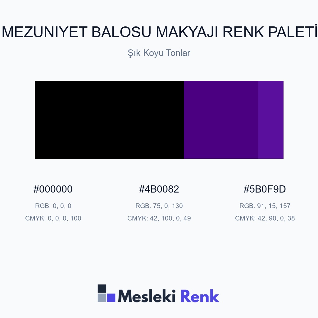 Mezuniyet Balosu Makyajı Şık Koyu Tonlar Renk Paleti